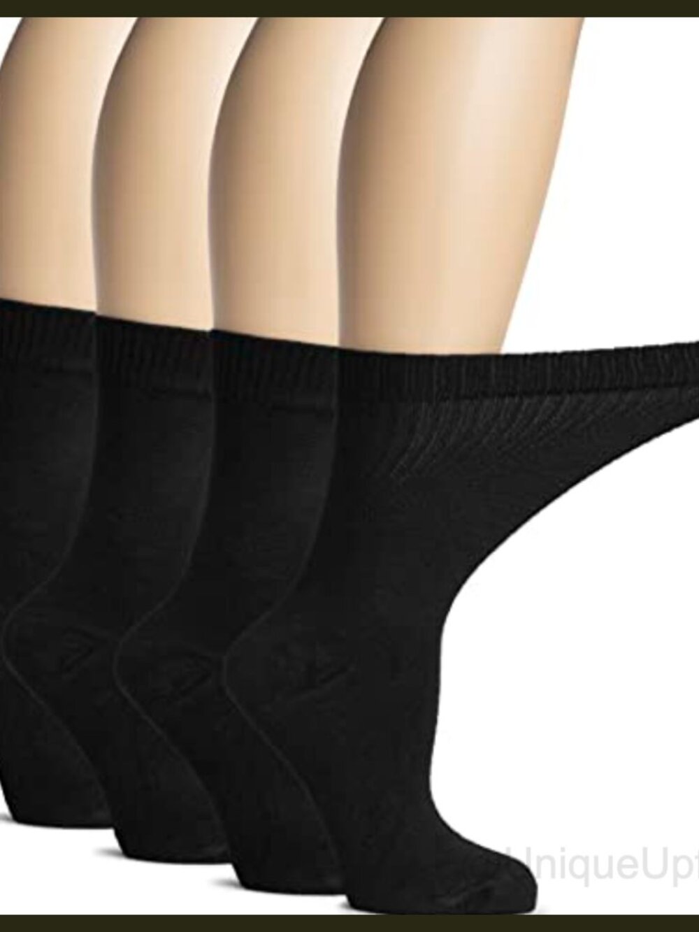 Diabetic Crew Socks Women 4 Pairs Rayon Bamboo Loose Fit Seamless Toe Soft